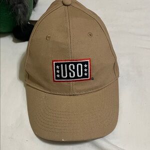 SO USO Embroidered Patch Tan Baseball Cap
